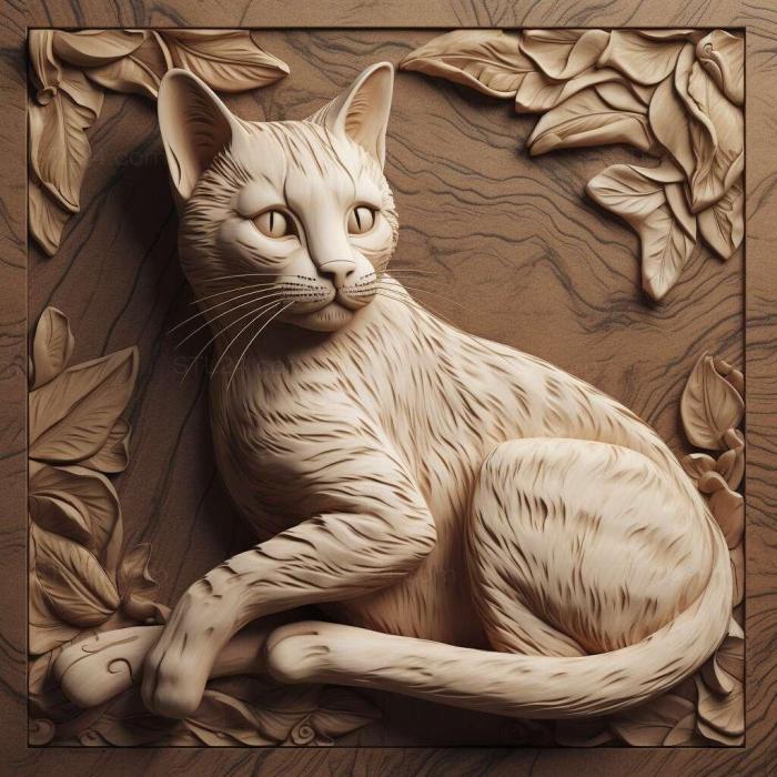 Nature and animals (Minskin cat 1, NATURE_4537) 3D models for cnc